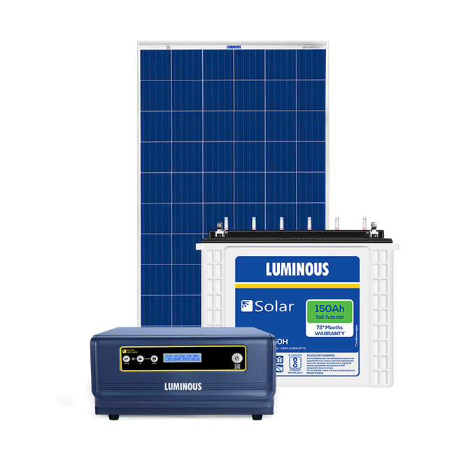 Solar Off Grid Combo | NXG 1450, Solar Battery 150 Ah, Solar Panel 170 W | Luminous